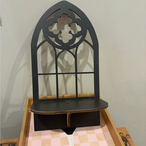 Black Gothic Arch Wall Shelf